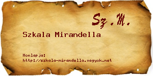 Szkala Mirandella névjegykártya